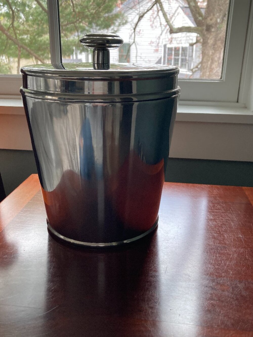 Crate & Barrel, Double-Walled Stainless Steel Ice Bucket - NEW